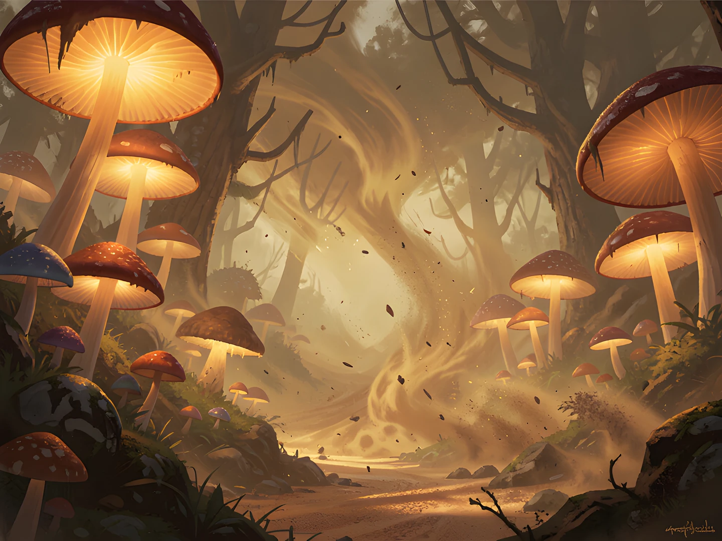 Mushroom Forest Night