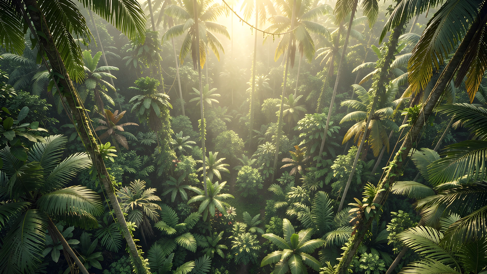 Tropical Leafy Oasis