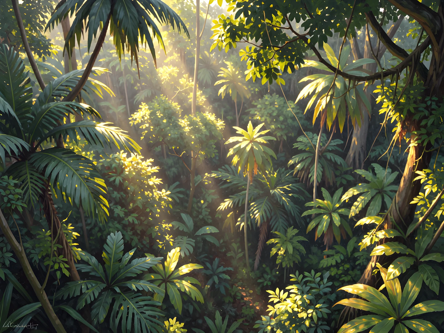 Tropical Leafy Shadows