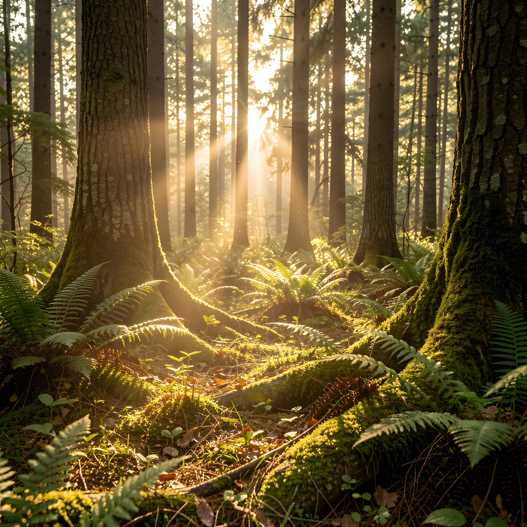 Morning Forest Glow