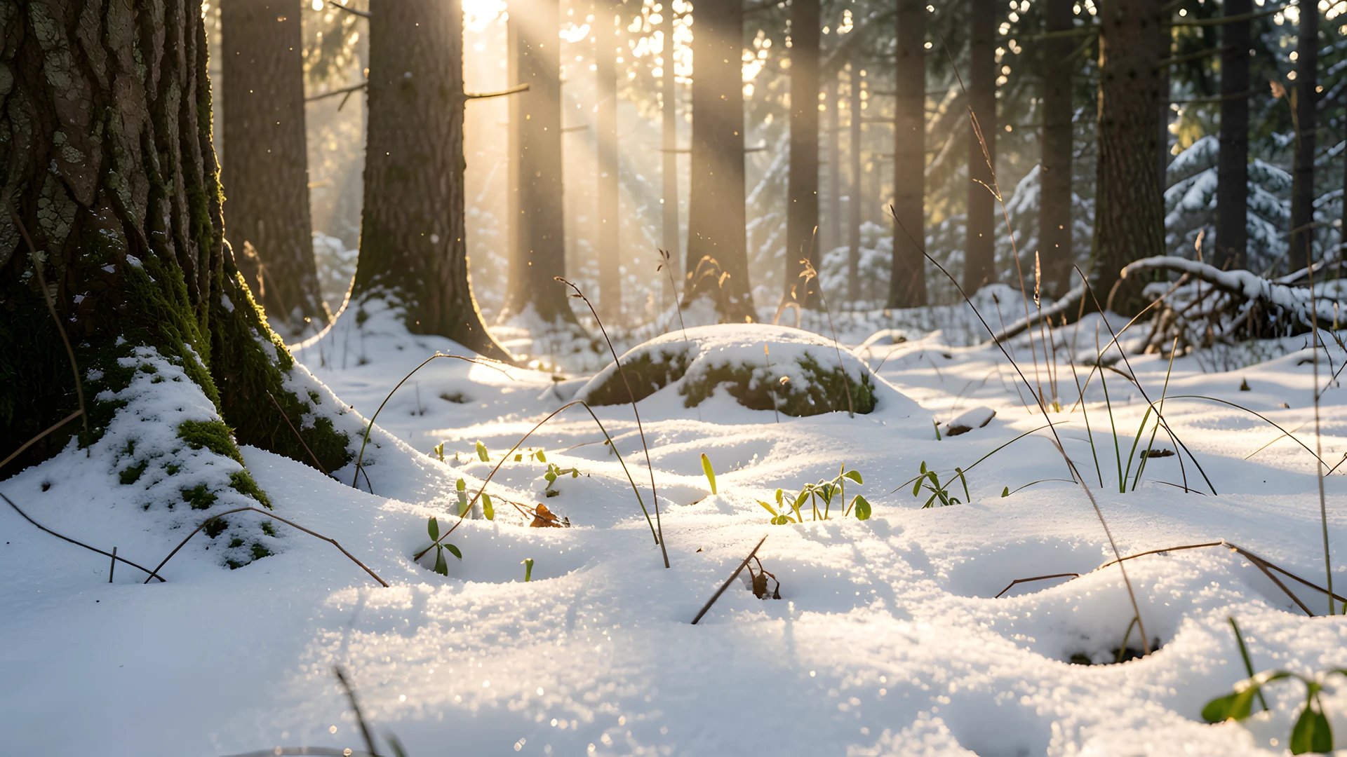 Snowy Forest Dawn