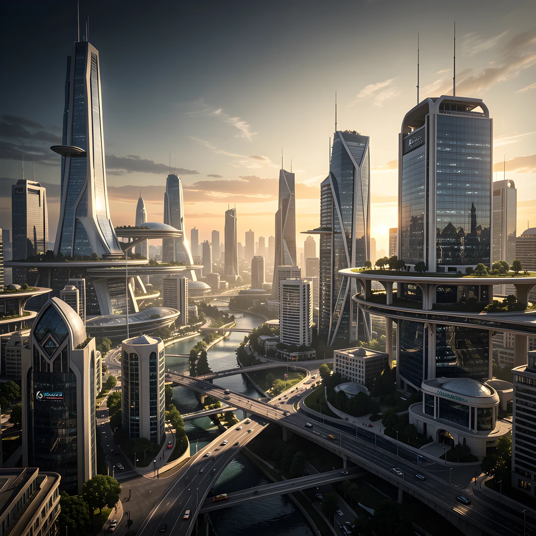 Golden Cityscape