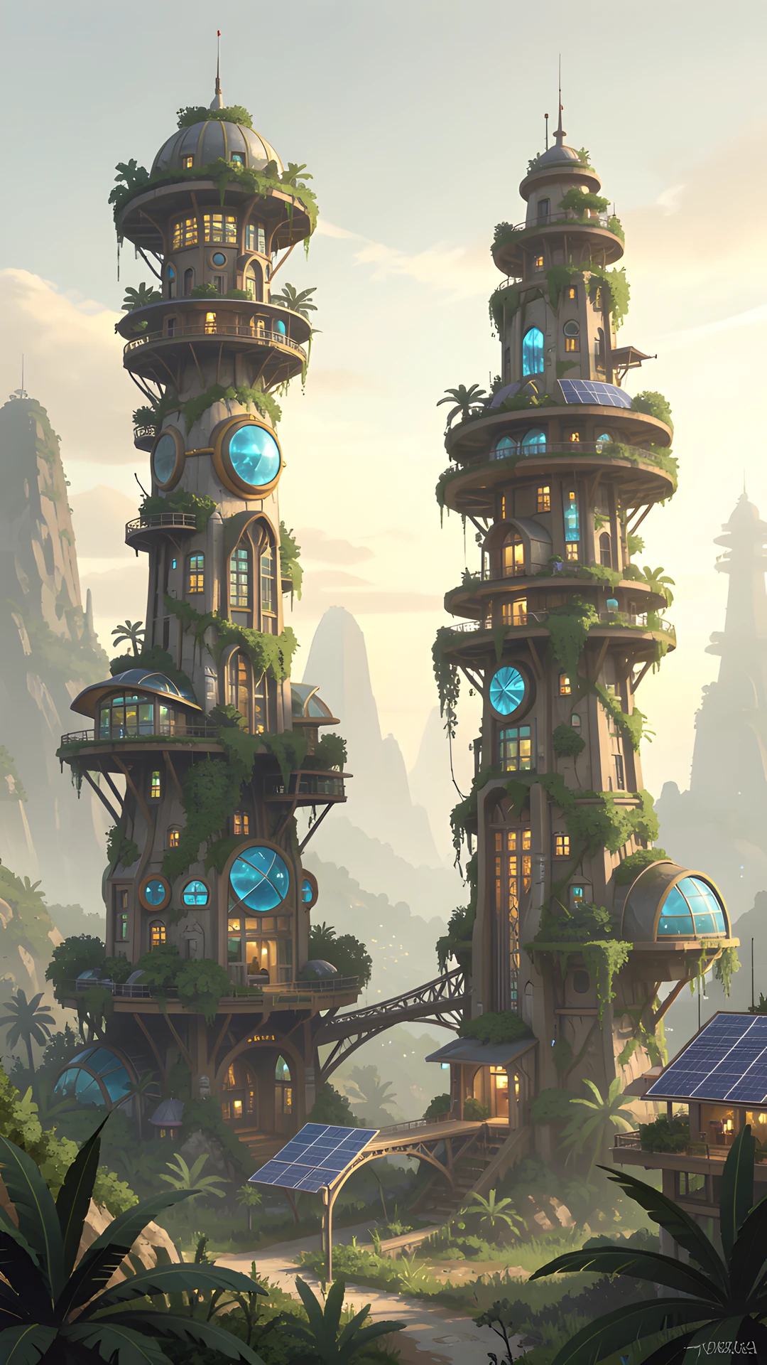 Solarpunk Skyscrapers