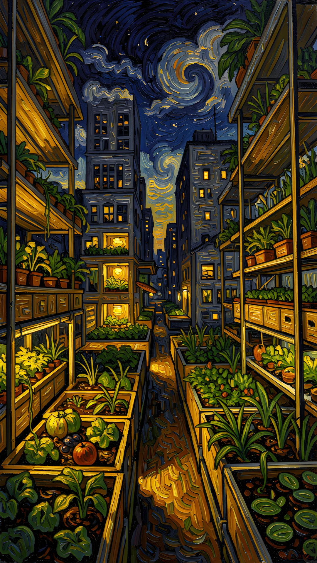 Starry City Night