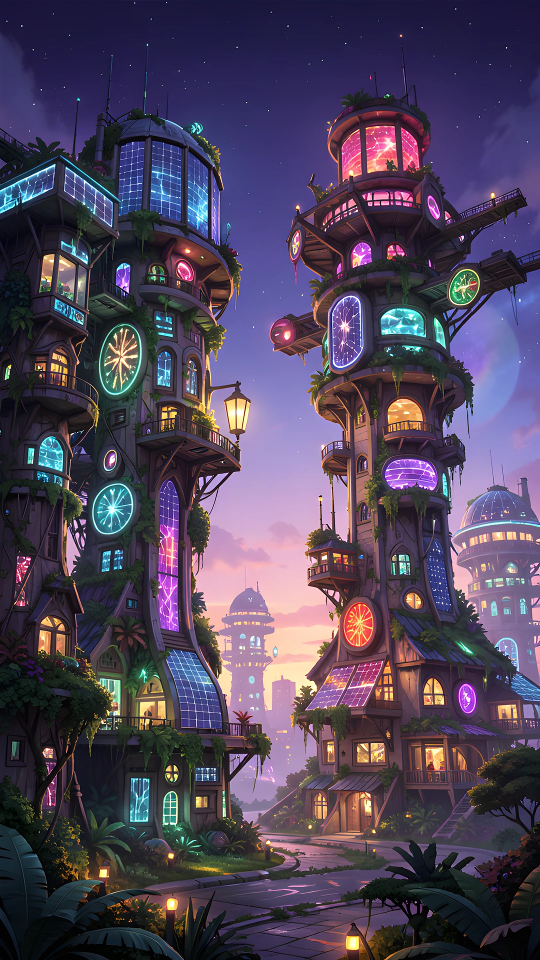 Solarpunk Skyscrapes