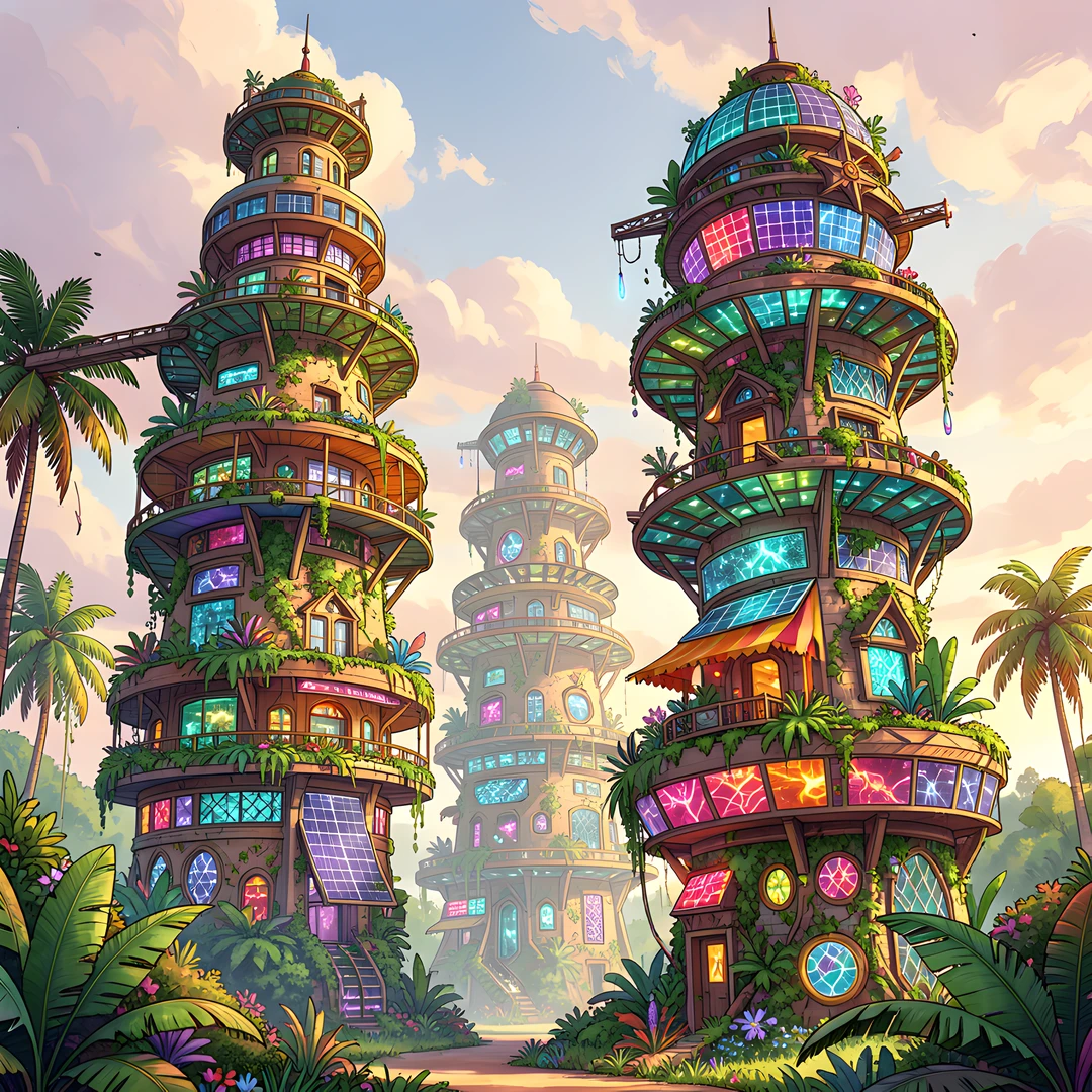 Solarpunk Skyscrapes