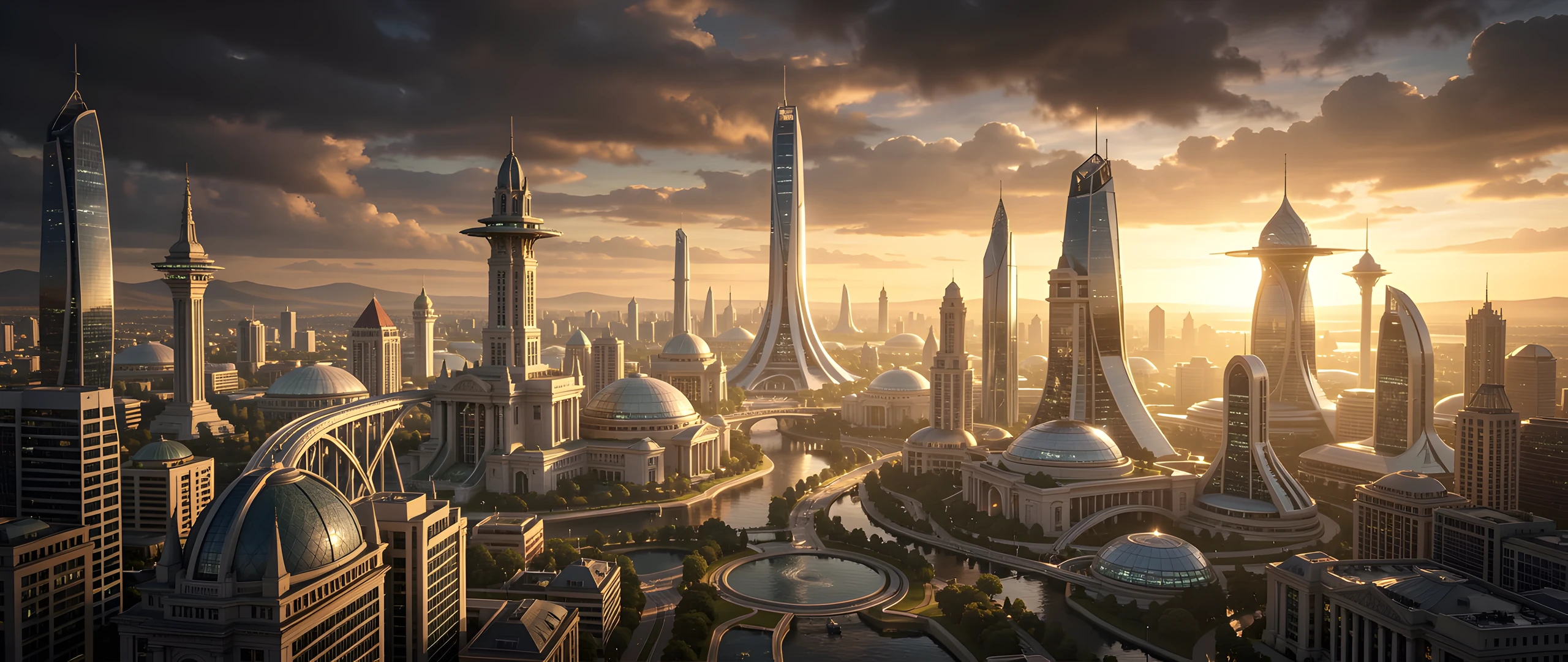 Golden Cityscape