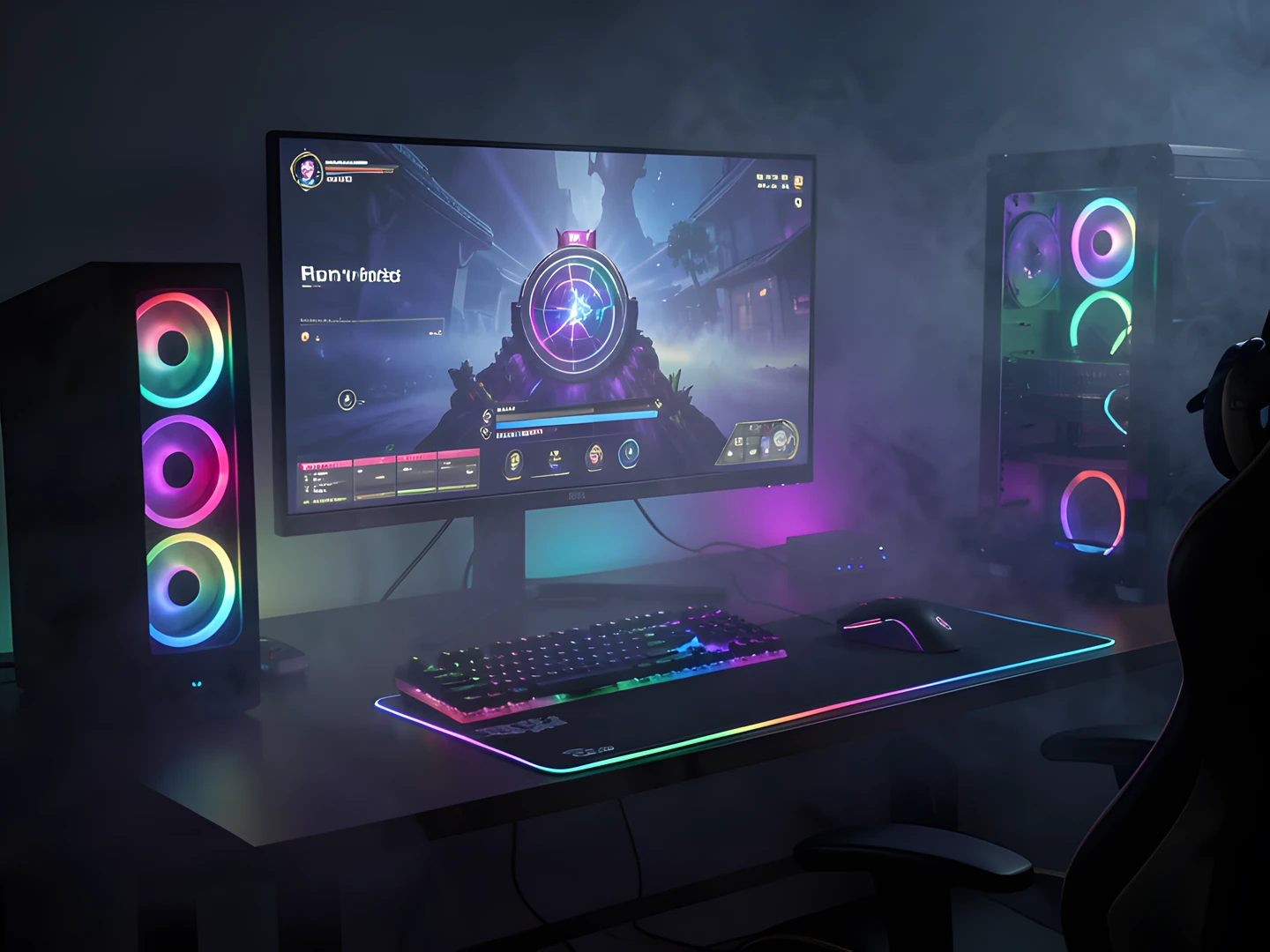 Dark Gaming Setup