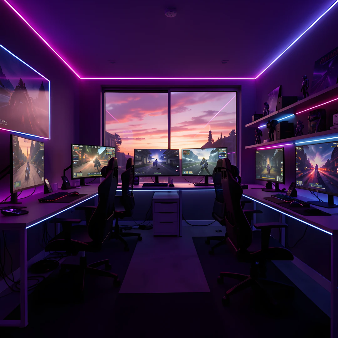 Cyberpunk Gaming Lair