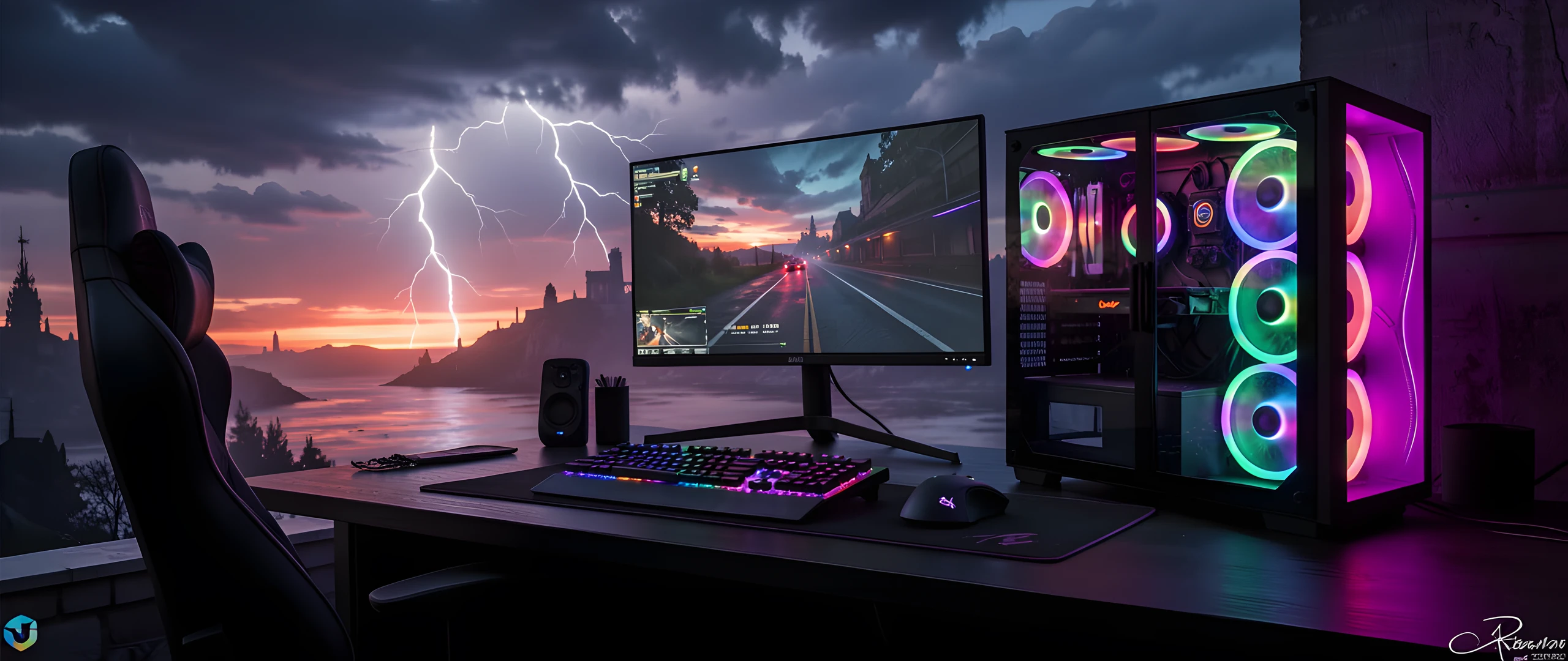Gaming Rainbow Storm