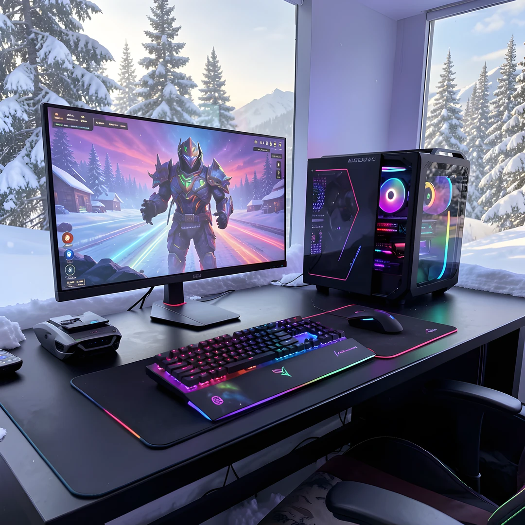 Glowing Snow Scene