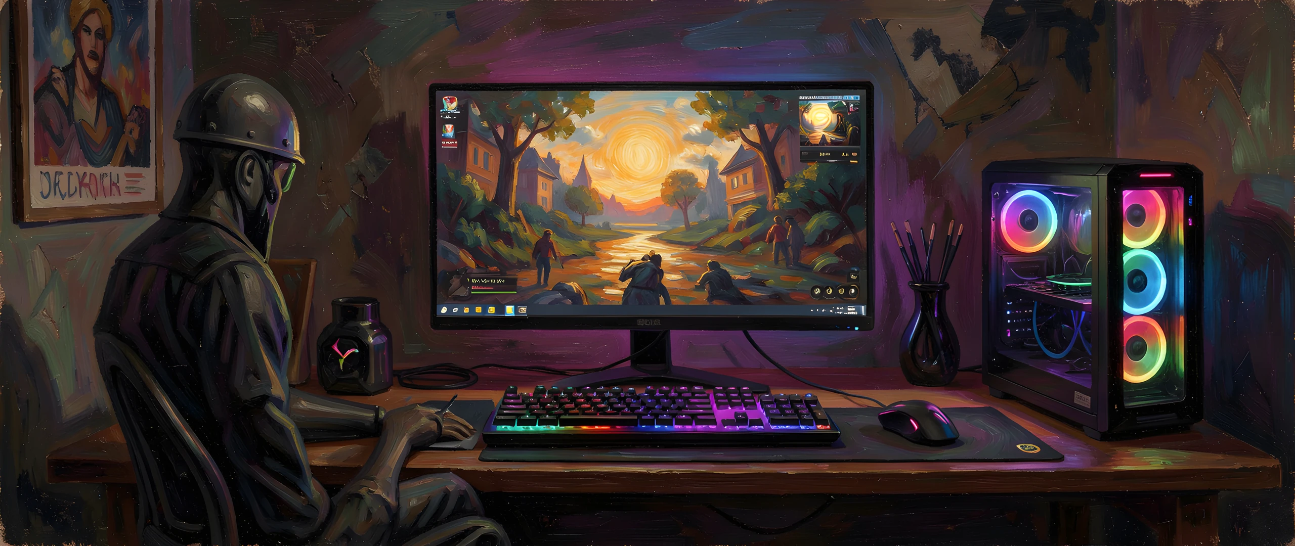 Glowing Pixel Art