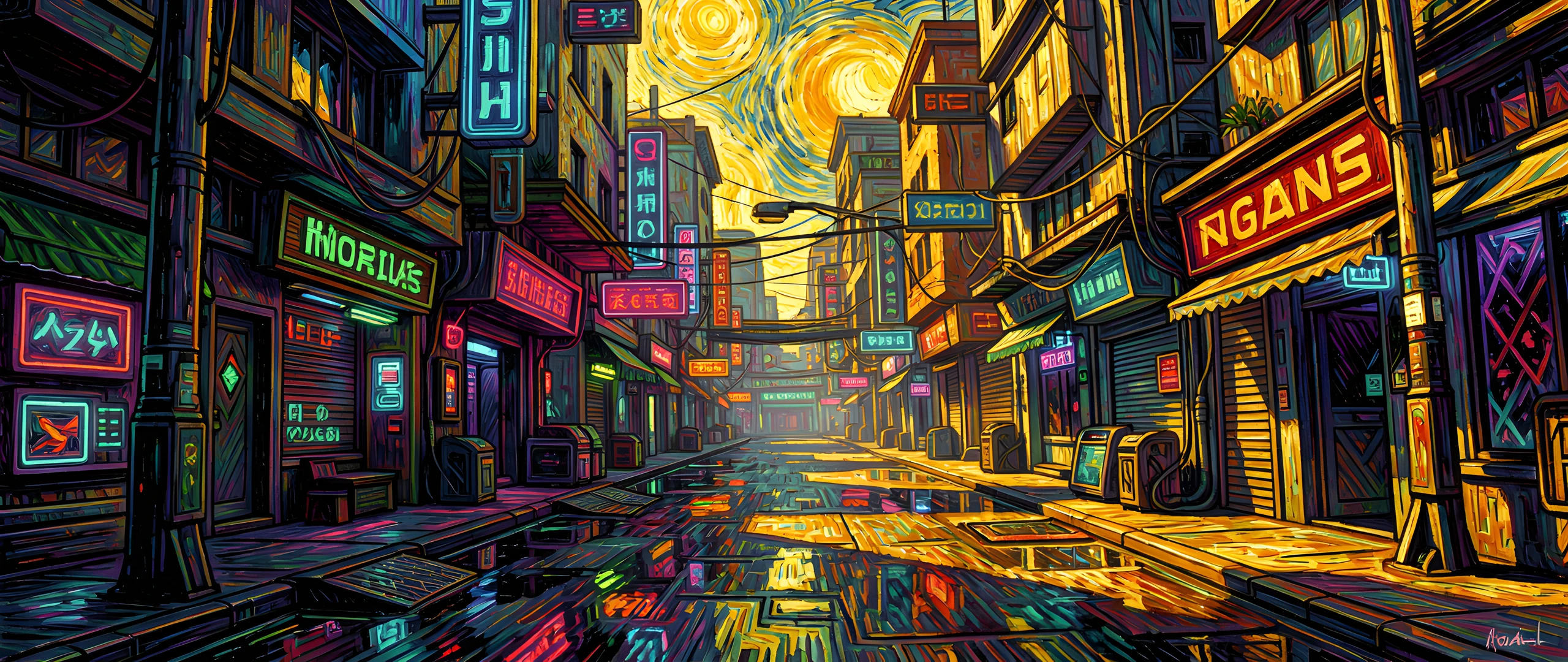 Starry Night Scene