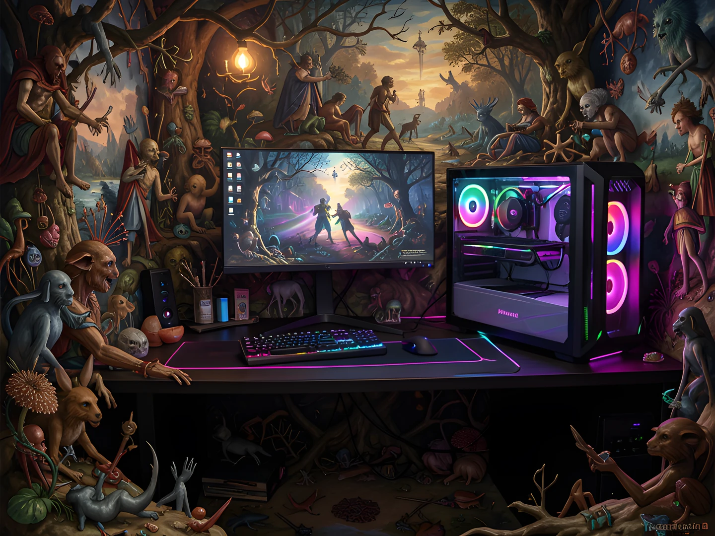 Glowing Rgb Setup