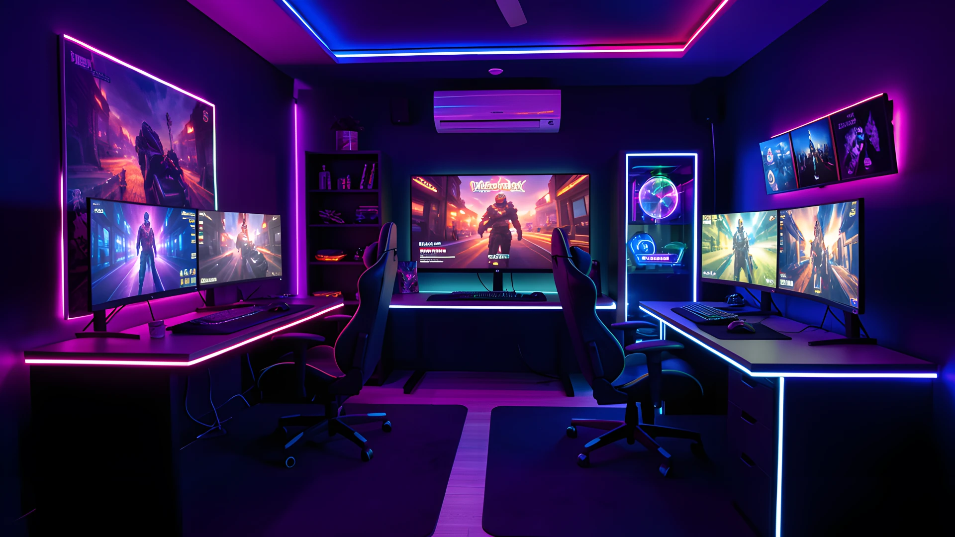 Neon Gaming Lair