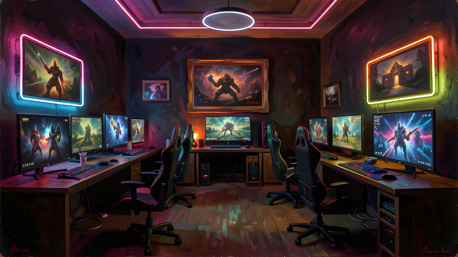 Neon Gaming Lair