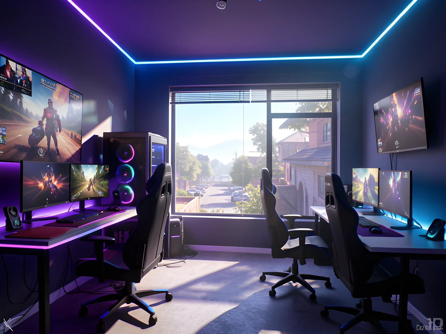 Glowing Dark Room