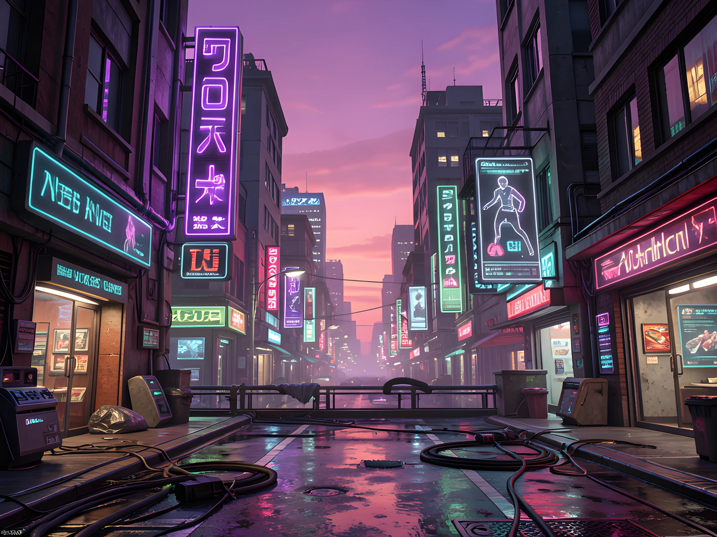 Glowing Pixel Horizon