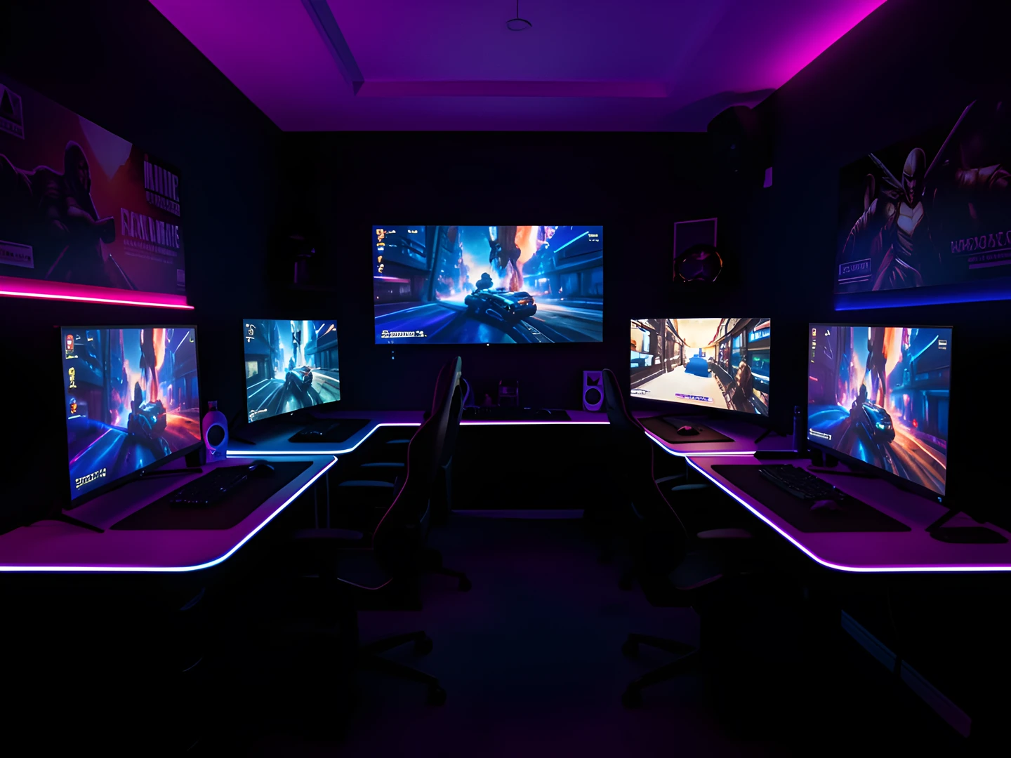 Glowing Dark Room