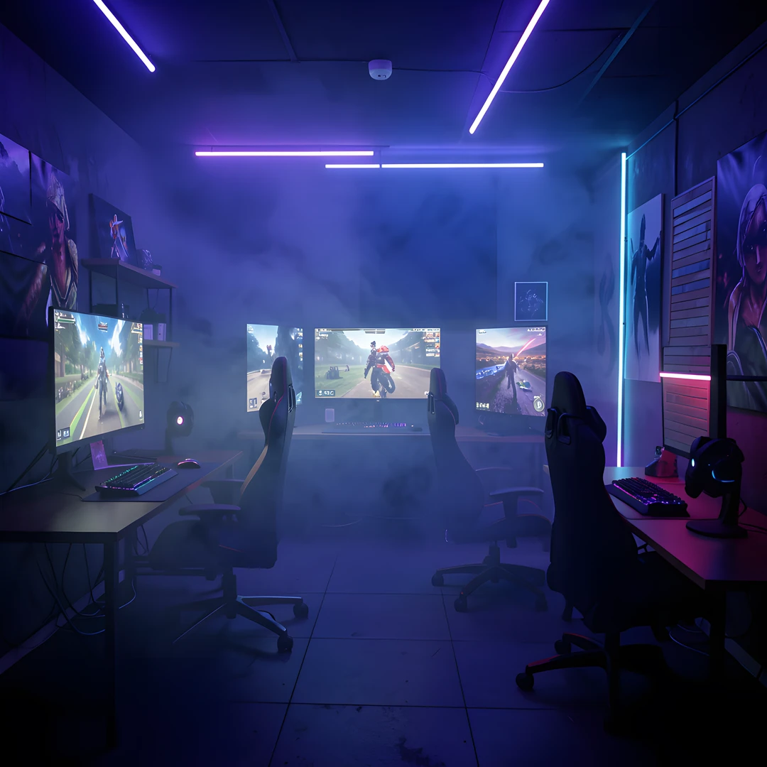 Neon Gaming Lair