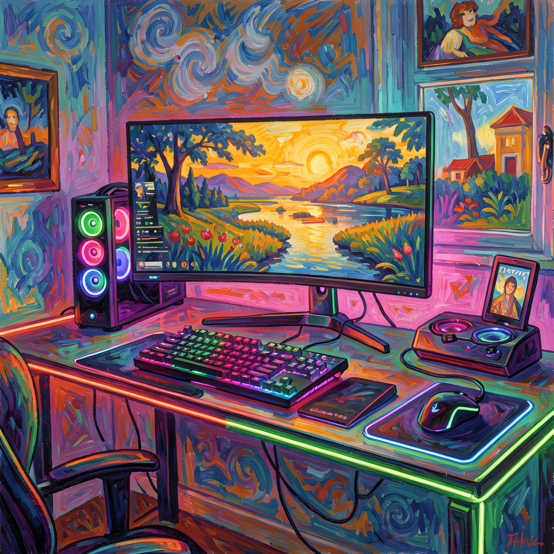 Glowing Neon Scene