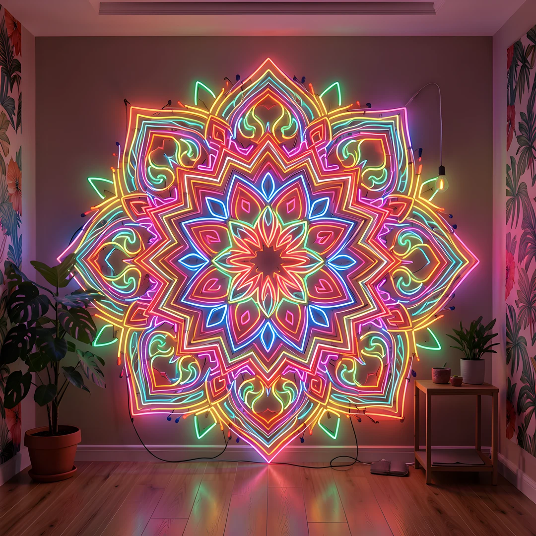 Neon Color Mandala