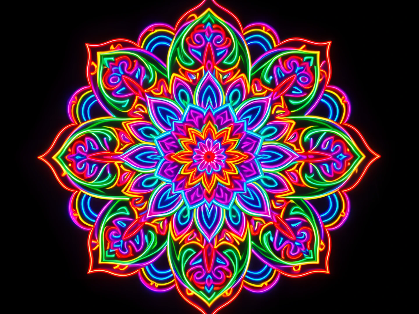 Neon Art Mandala
