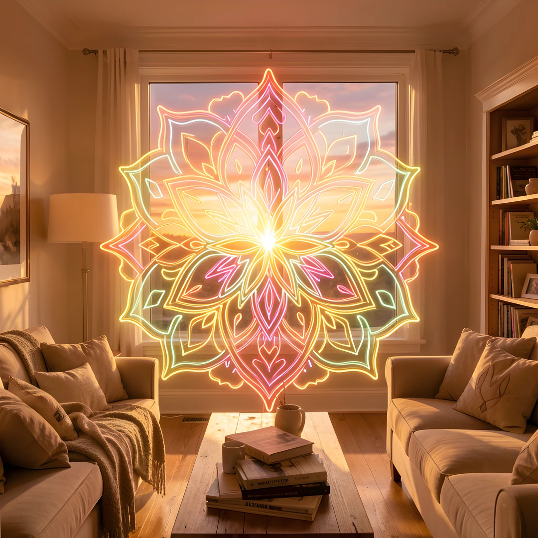 Neon Sunset Scene