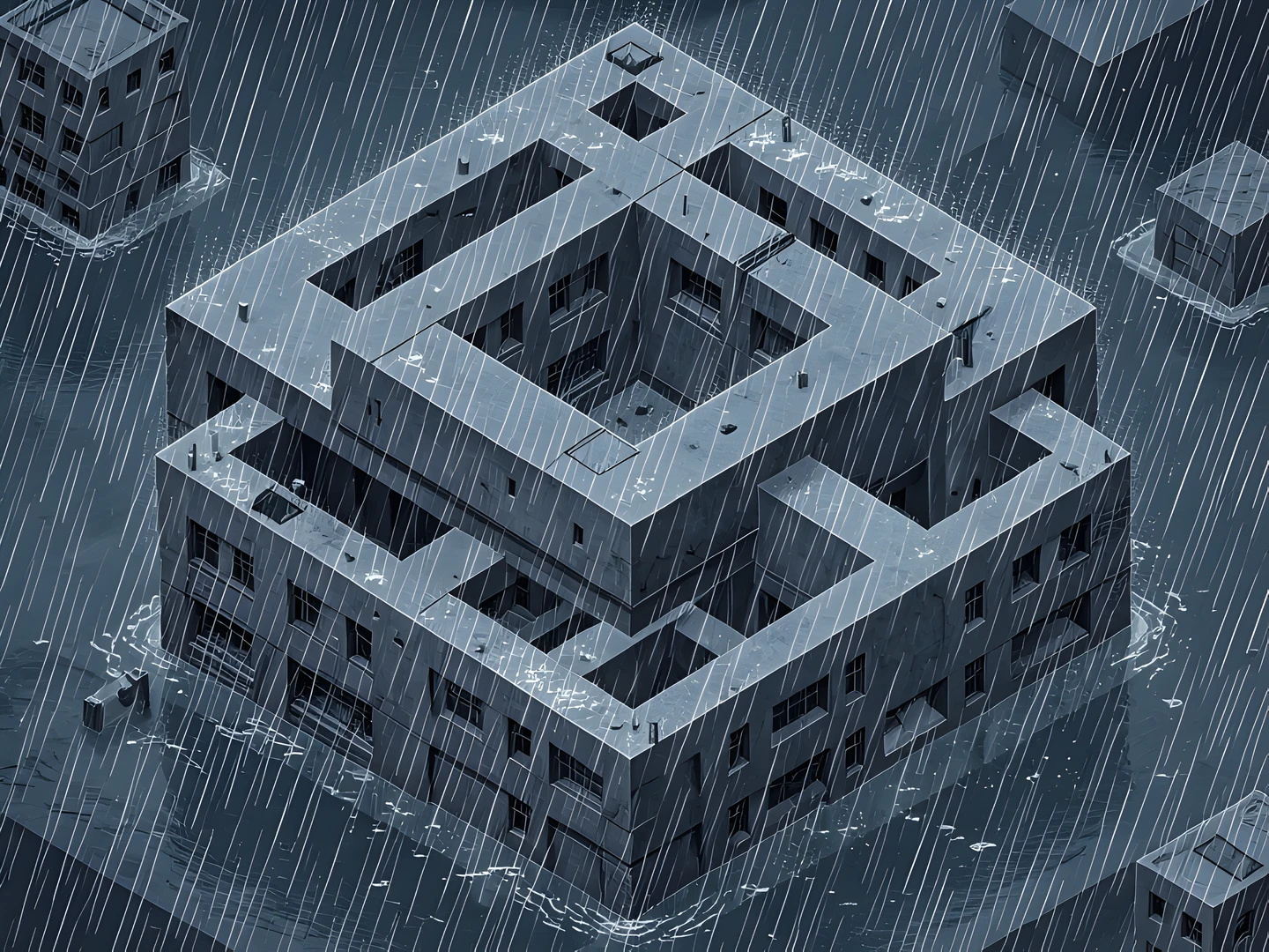 Rainy Cityscape