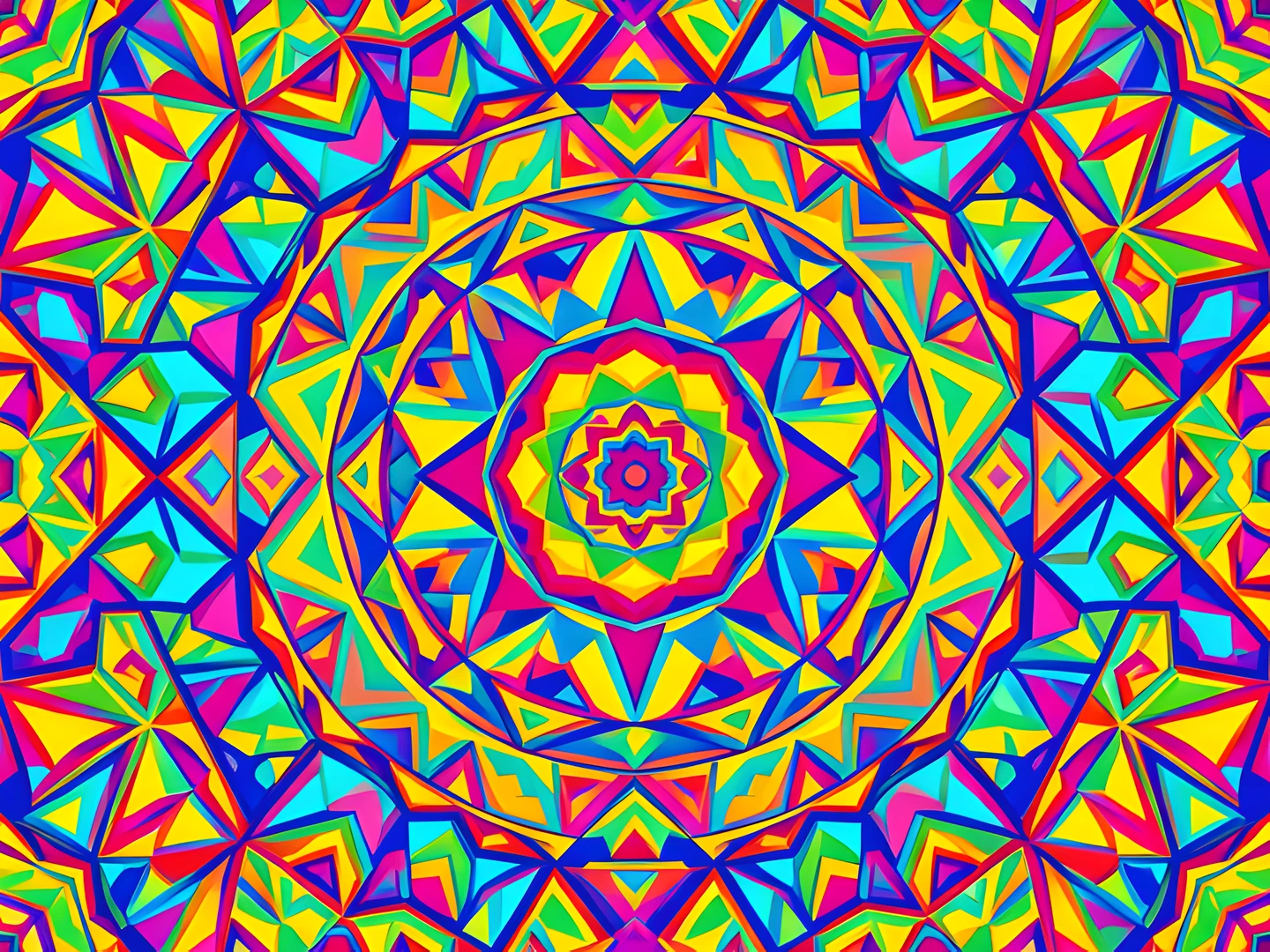 Vibrant Geometric Mosaic