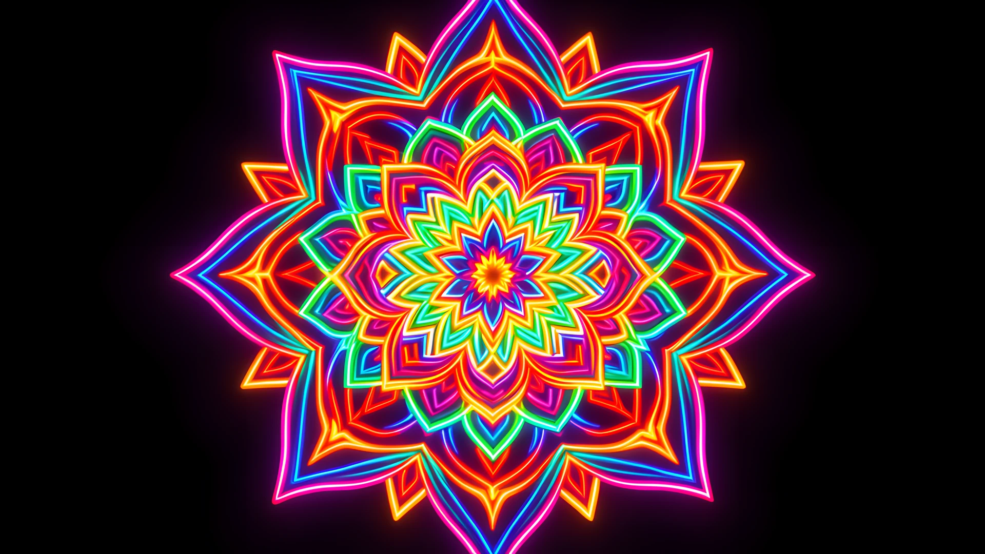 Neon Mandala Patterns