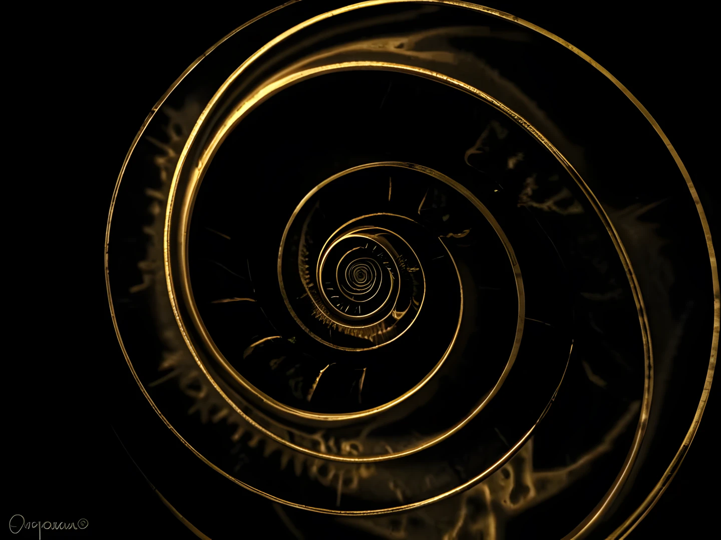 Golden Noir Spiral