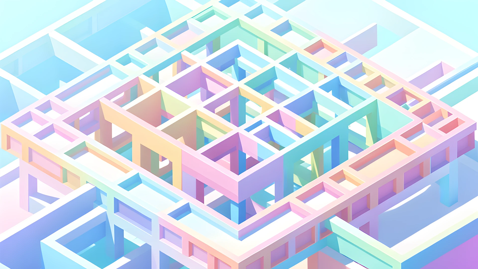 Geometric Neon Grid