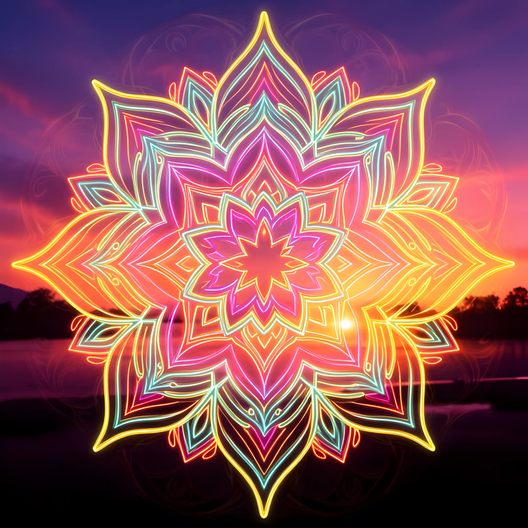 Neon Mandala Glow