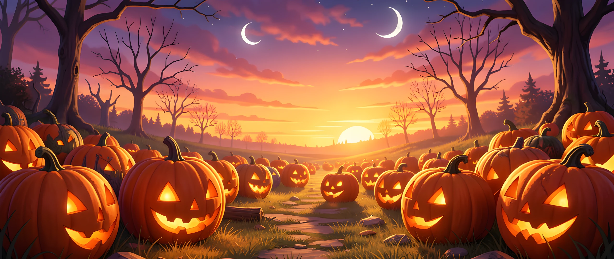 Pumpkin Sunset Glow