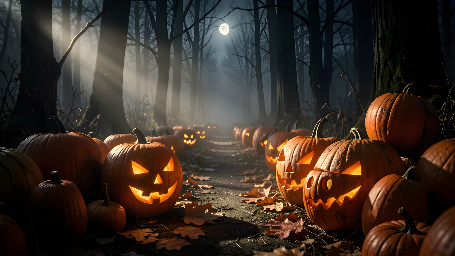 Noir Pumpkin Scene