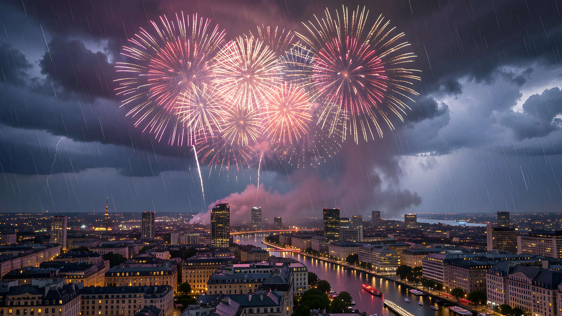Pyrotechnic Cityscape