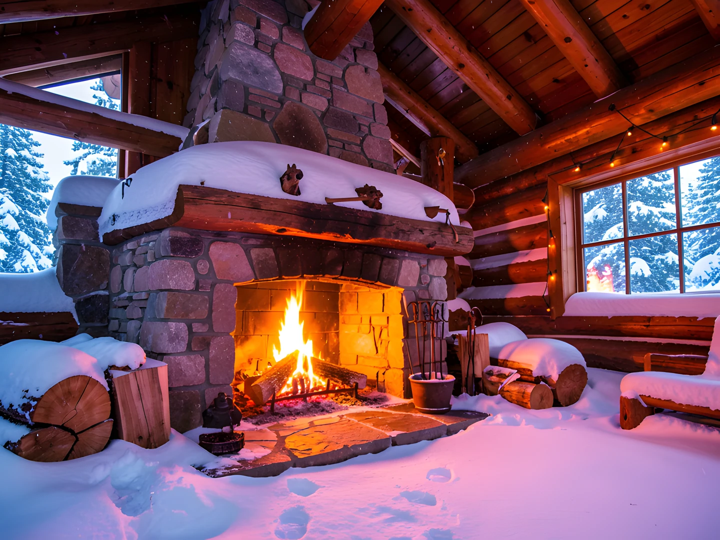 Cozy Winter Cabin