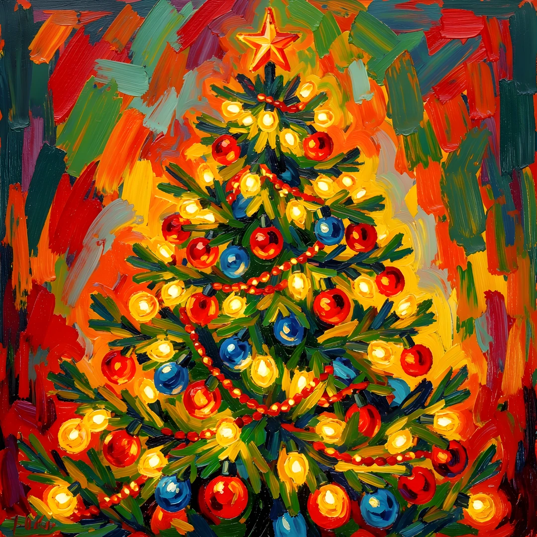 Impressionist Christmas Tree