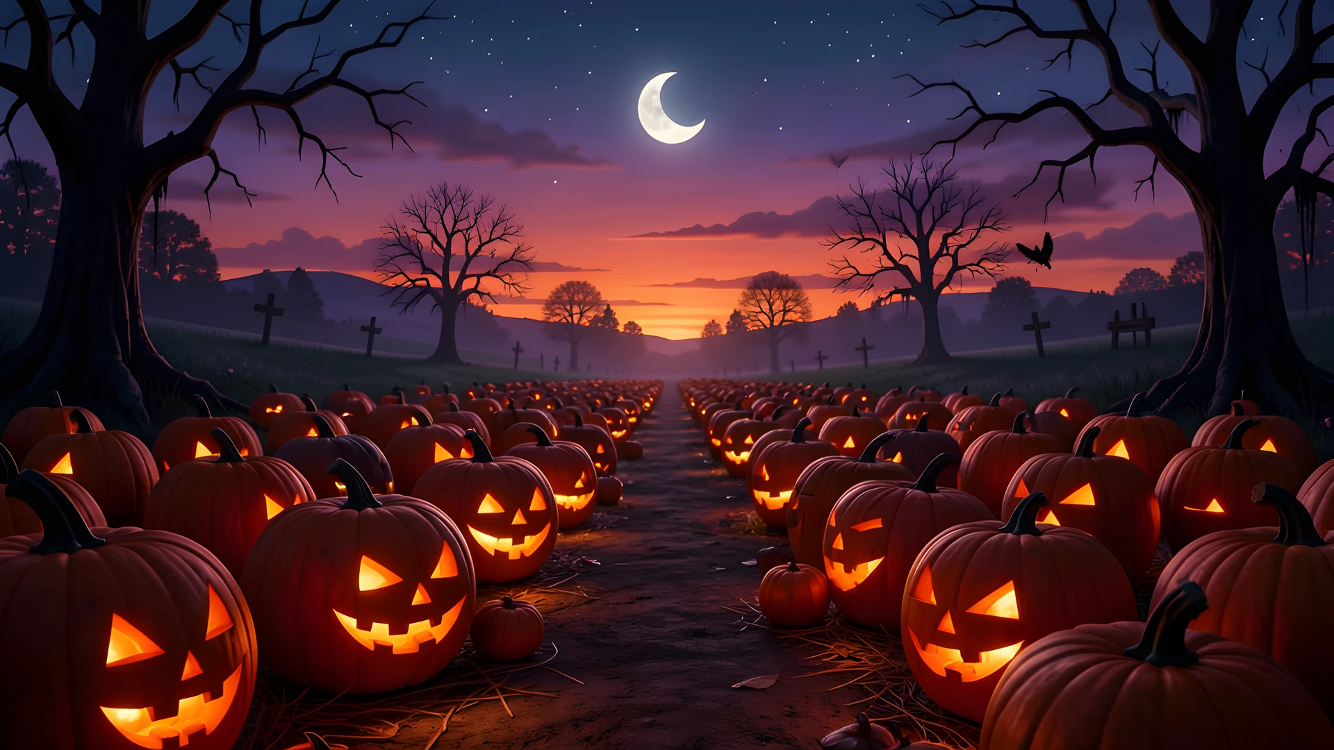 Pumpkin Sunset Glow
