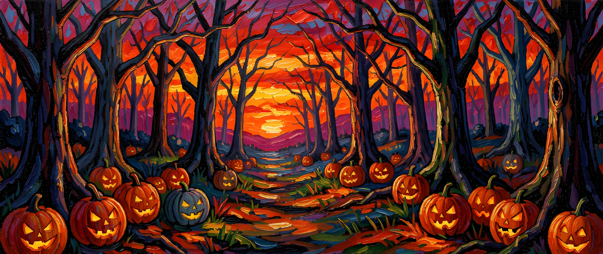 Impressionist Halloween Night