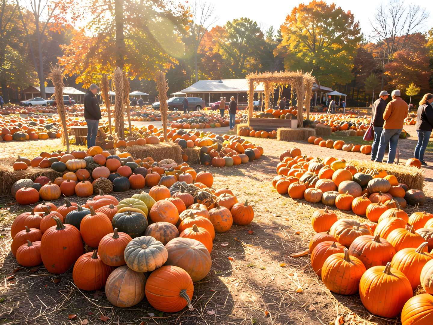 Harvest Pumpkin Scene