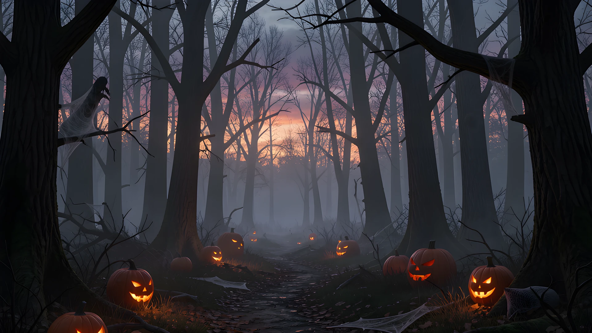 Moonlit Shadow Woods
