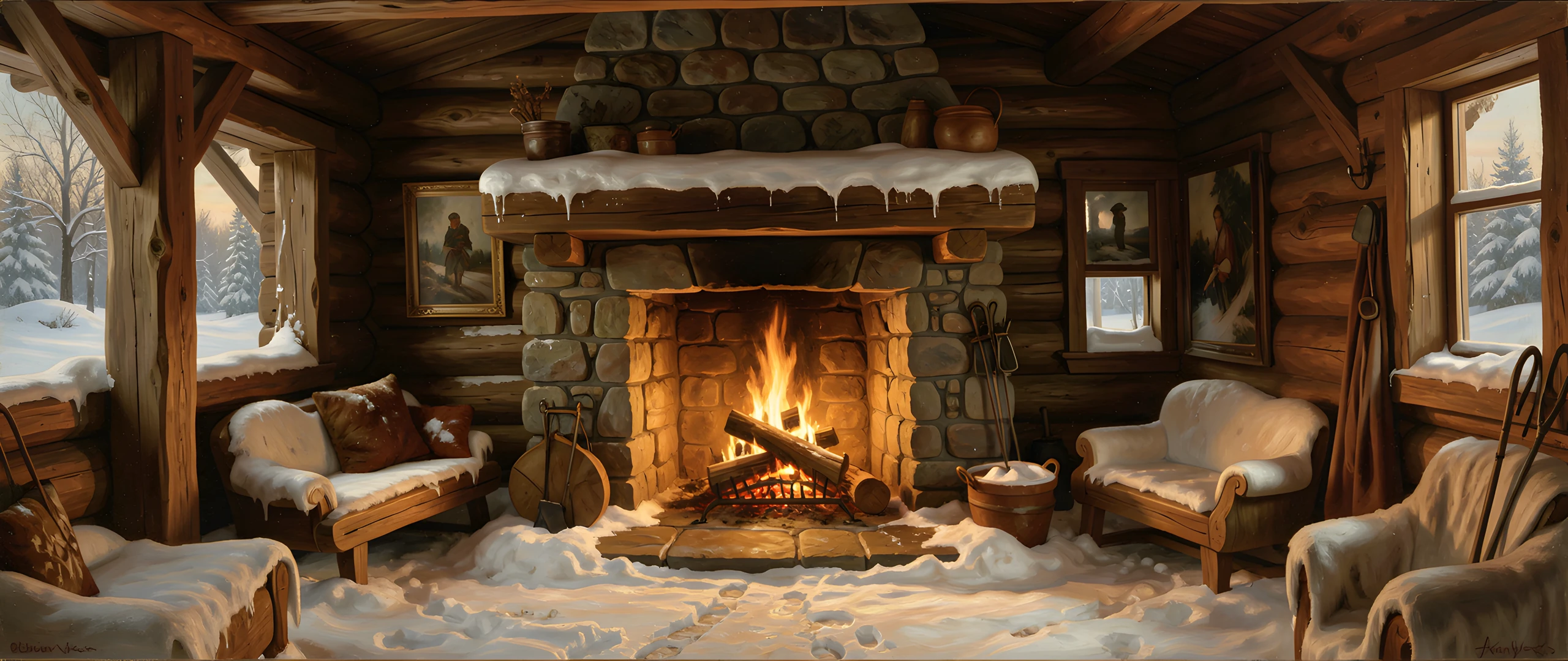 Winter Woodland Scene