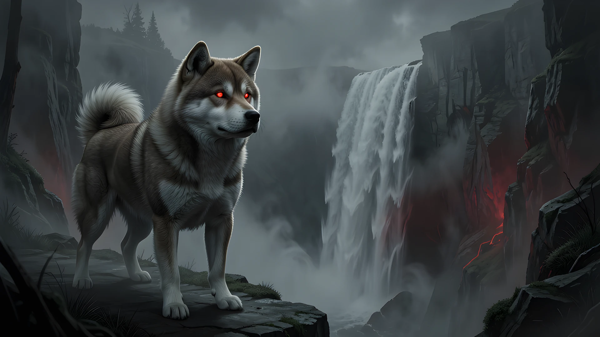 Fiery Canine Guardian