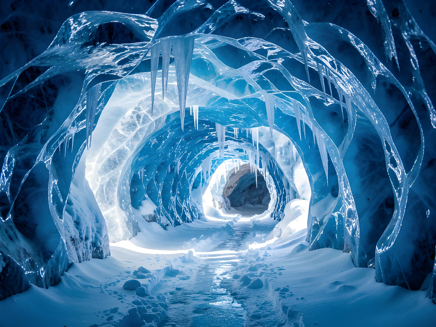 Frozen Glacier Cave