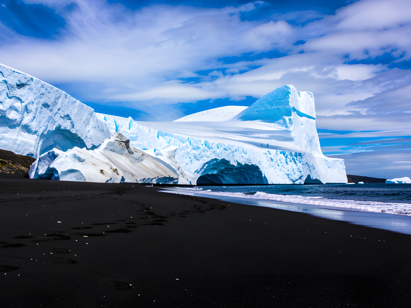 Frozen Coast Scene