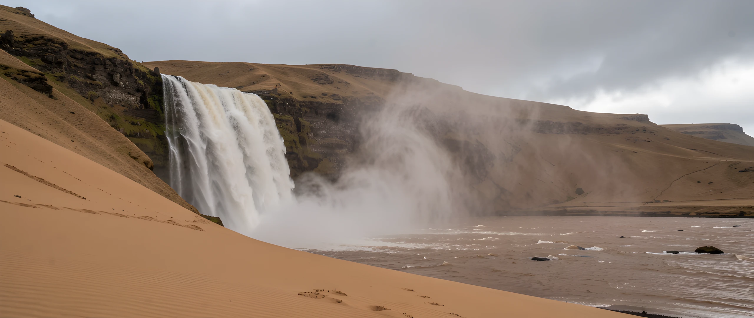 Stormy Glacier Falls