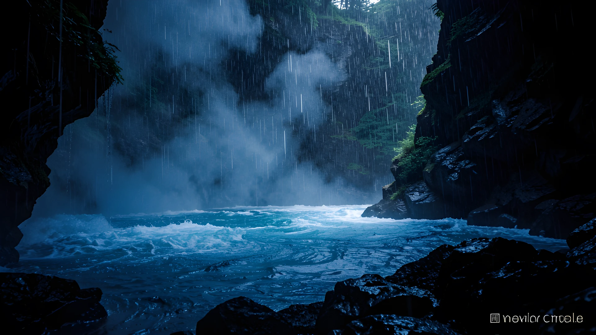 Steamy Waterfall