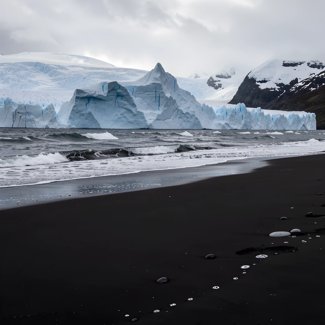 Frozen Arctic Landscape